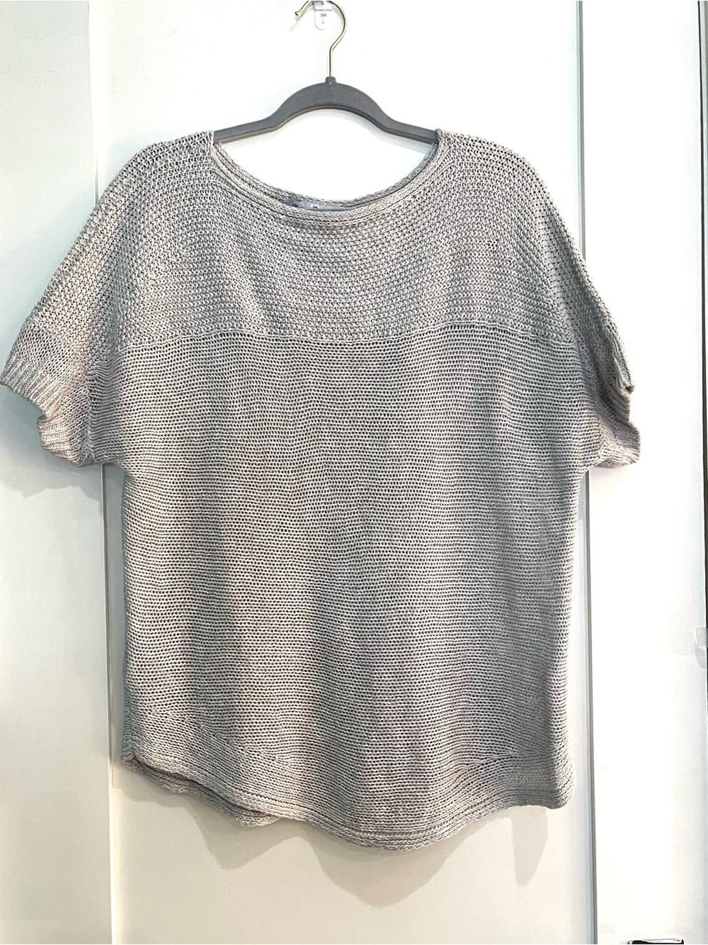 Tommy Bahama Light Gray Knit Short-Sleeve Pullover